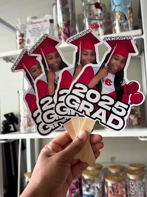 2025 Graduation Fans – Custom Photo Grad Fan – Class of 2025 Ceremony Fans – Graduation Party Favors