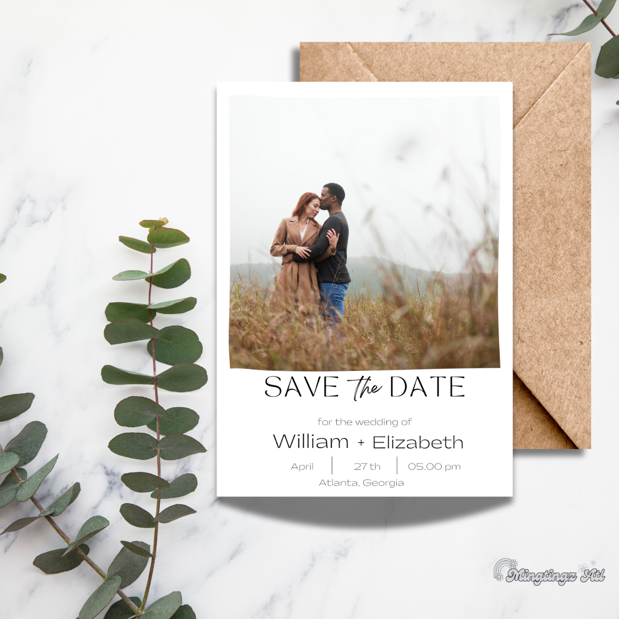 5x7 Custom Photo Save the Date Fridge Magnets – Wedding Announcement Keepsake with Envelopes – Unique Personalized Gift