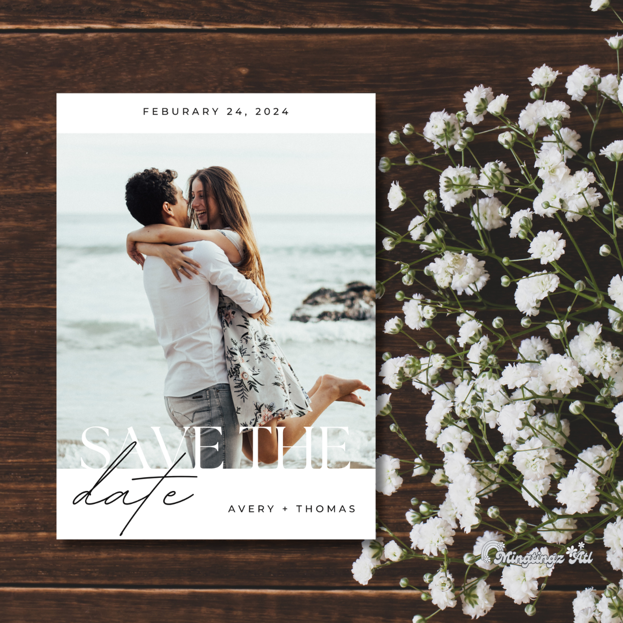 5x7 Custom Photo Save the Date Fridge Magnets – Wedding Announcement Keepsake with Envelopes – Unique Personalized Gift